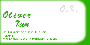 oliver kun business card
