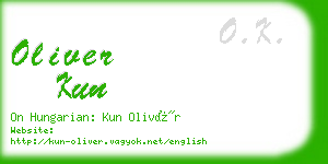 oliver kun business card